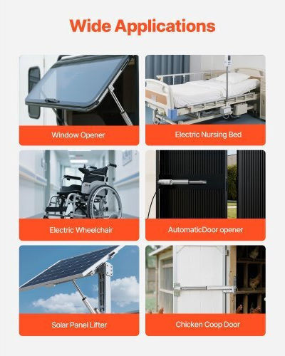 Vevor Γραμμικός Ενεργοποιητής 12v Διαδρομή 152.4mm Αδιάβροχος Ip65 Ισχυρή Δύναμη 3000n Ταχύτητα 5mm/s Fhxxxzxq6incs9uor001v9