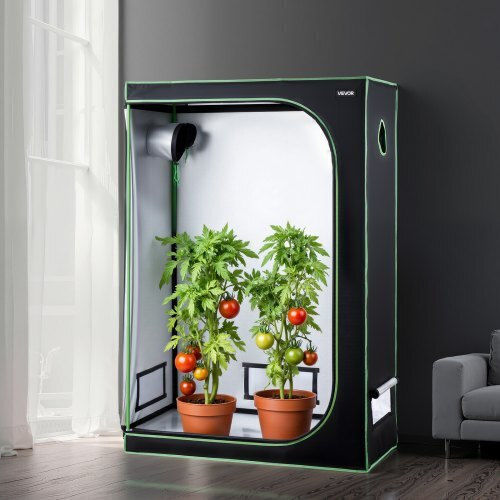 Vevor Indoor Grow Tent 120 x 60 x 180 Cm High Reflectivity Mylar Plant Grow Tent Observation Window Floor Tray Dlzpdlzp1206uk1oh001v0