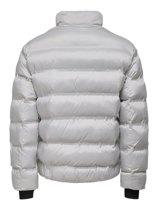 Μπουφάν Puffer Αντιανεμικό Γκρι, Vapor Blue
