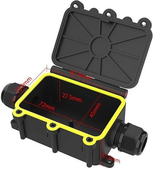 Waterproof Junction Box IP68 2 Cable Glands