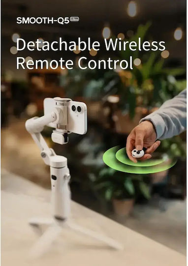 Zhiyun Smooth Q5 Ultra Combo Phone Gimbal with 3 Axis Stabilization and 13.5 Operating Hours Gray