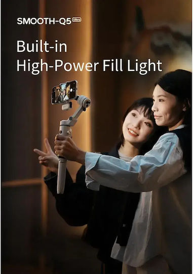 Zhiyun Smooth Q5 Ultra Combo Phone Gimbal with 3 Axis Stabilization and 13.5 Operating Hours Gray