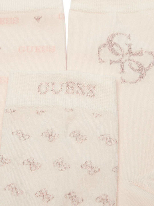 Guess Γυναικείες Κάλτσες Μπεζ