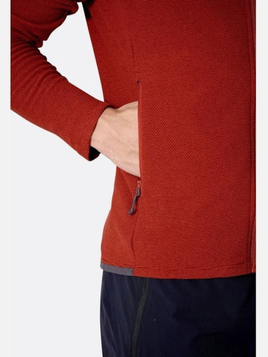 Men's Fleece Jacket Hooded Black