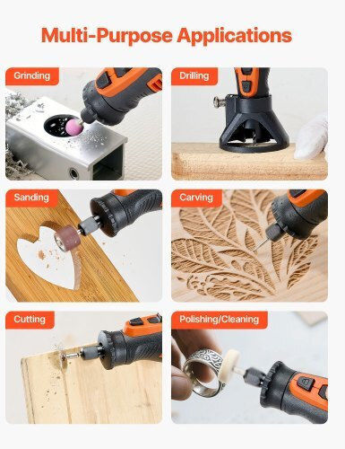 Vevor BCGXZGJTJWSDXP1CC001V9 Περιστροφικό Πολυεργαλείο 8V με Ρύθμιση Ταχύτητας