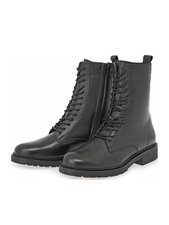 Leather Women's Ankle Boots Black
