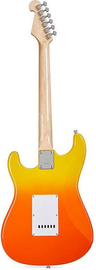 Sem1bf Sx Electric Guitar Burning Fire Case Cable