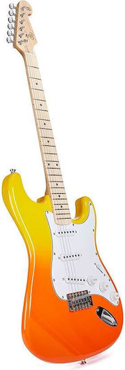 Sem1bf Sx Electric Guitar Burning Fire Case Cable