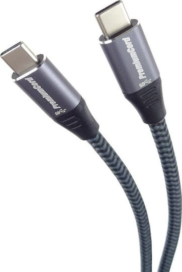 PremiumCord Flat USB 3.2 Cable USB-C male - USB-C Μαύρο 1.5m ku31ct15