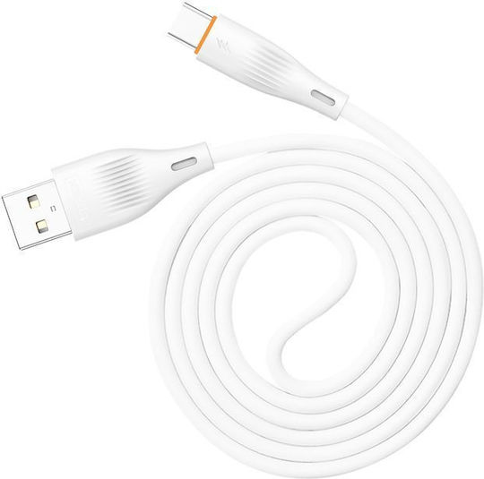 T-Phox USB 2.0 Cable USB-C male - USB-C Λευκό 1m