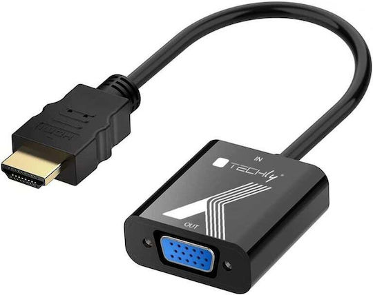 Techly Convertor HDMI / VGA masculin în HDMI / VGA feminin 1buc 361902