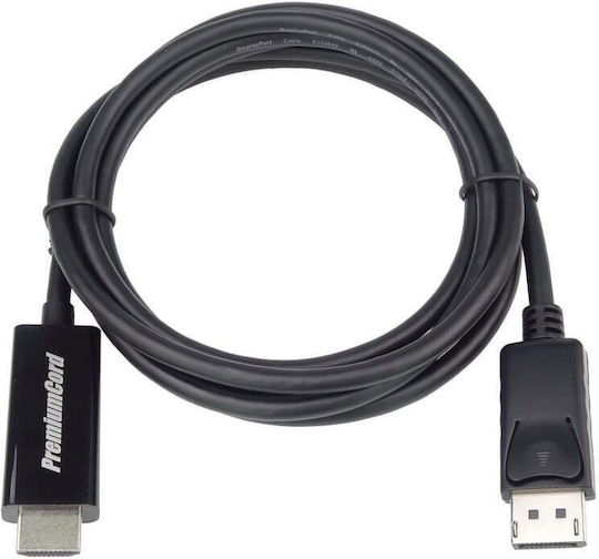 PremiumCord Cable DisplayPort male - HDMI male 3m Μαύρο