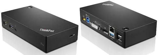 Lenovo ThinkPad Ultra USB-A Docking Station with HDMI/DisplayPort 4K Ethernet Black
