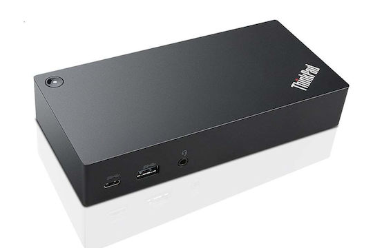Lenovo Thinkpad Dock / USB-C Docking Station με DisplayPort Ethernet και σύνδεση 2 Οθονών Μαύρο