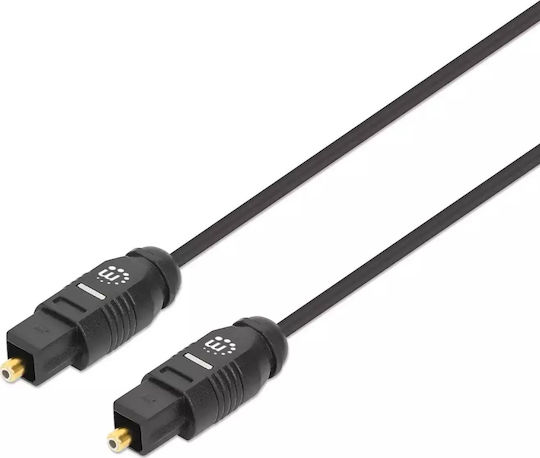 Manhattan Optical Audio Cable TOS male - TOS male Μαύρο 3m (356084)