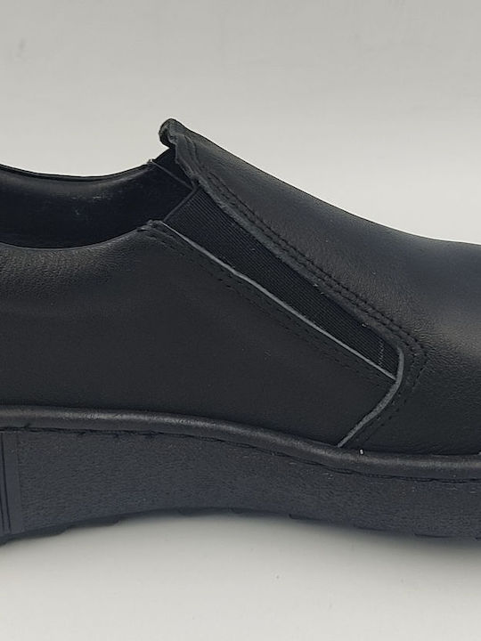 Дамски Slip-On Кожени Черни
