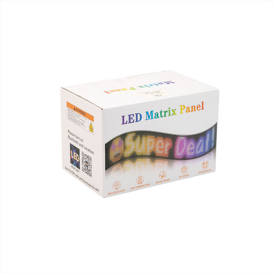 Гъвкав LED Панел За Автомобил 16×96 Пиксела 5V Bluetooth Jn-2853-85 RGB