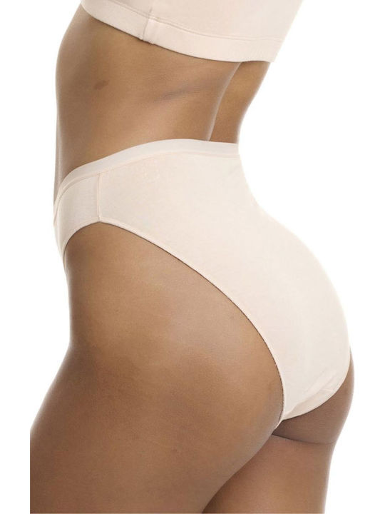 Bamboo Hohe Taille Damen Slip 2Pack Beige