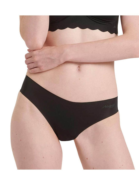 Γυναικεία String 2Pack χωρίς Ραφές Black/Beige