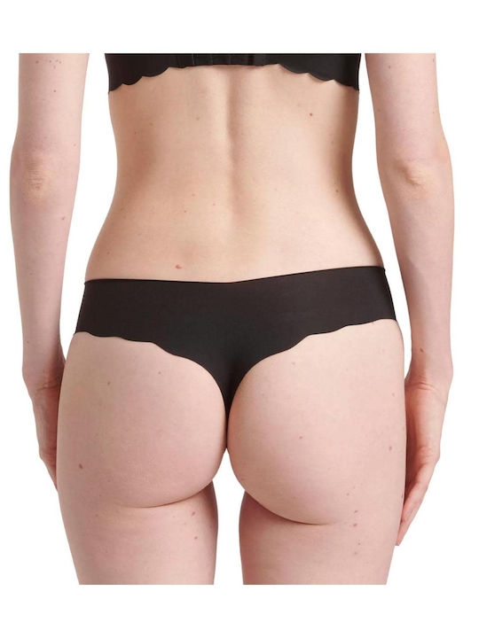 Γυναικεία String 2Pack χωρίς Ραφές Black/Beige