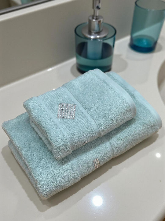 Linea Home Πετσέτα Προσώπου Μέντα 2τμχ Βάρους 500gr/m²