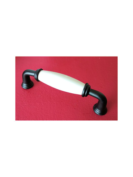 TMC Handgriff Möbelgriff aus Porzellan in Weiß Farbe Ø96mm (Zentrenabstand 96mm) 2020-85-96-000 1Stück