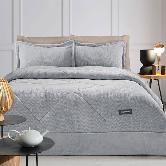 Guy Laroche Duvet Cover King Size 260x240cm Moore Silver 780 GSMGsm