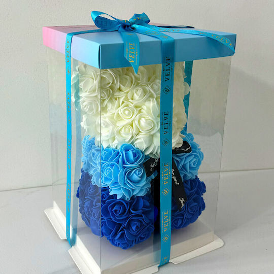 Ursuleț De Pluș Floral Curcubeu Trandafiri Din Spumă Handmade 25 Cm În Cutie Cadou Albastru Ursuleț De Pluș Floral Curcubeu Trandafiri Din Spumă Handmade 25 Cm În Cutie Cadou Albastru