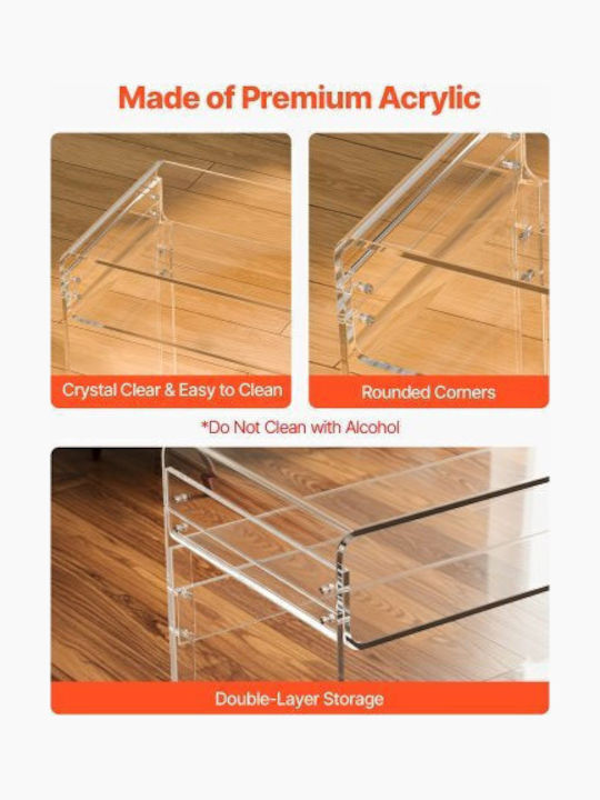 Desk Glass Transparent 85x40x75cm