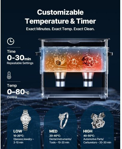 Vevor Ultrasonic Cleaner 6lt Inox With Mechanical Timer
