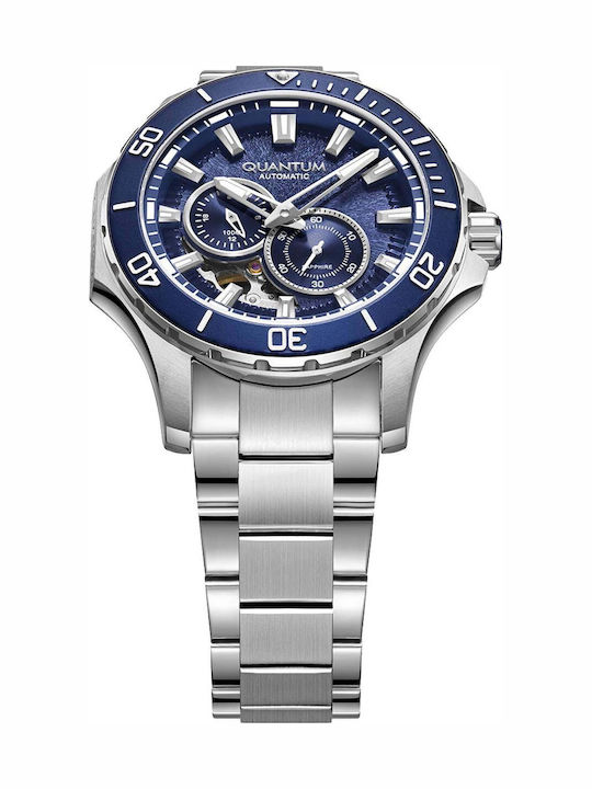 Quantum Men's Watch Automatic with Silver Metal Bracelet
