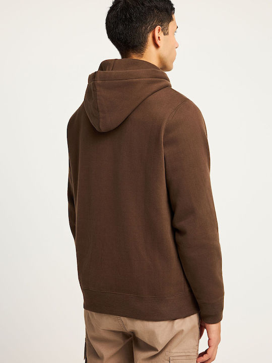 Sweatshirt with Hood Brown