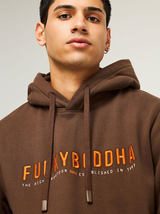 Sweatshirt with Hood Brown