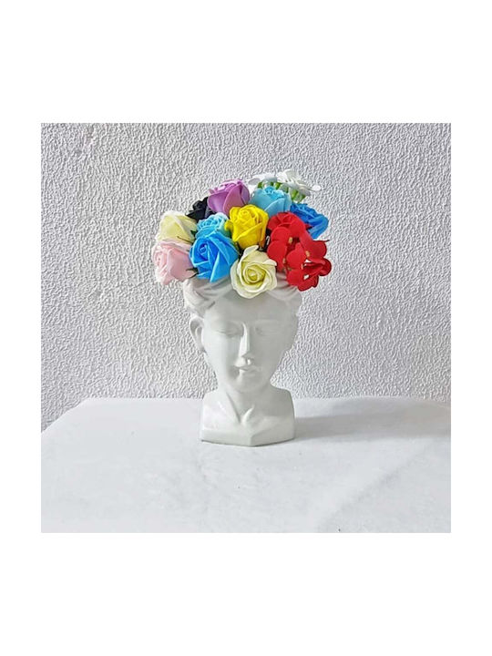 Velve Vază Decorativă Ceramică Alb 20x20x20cm 1buc
