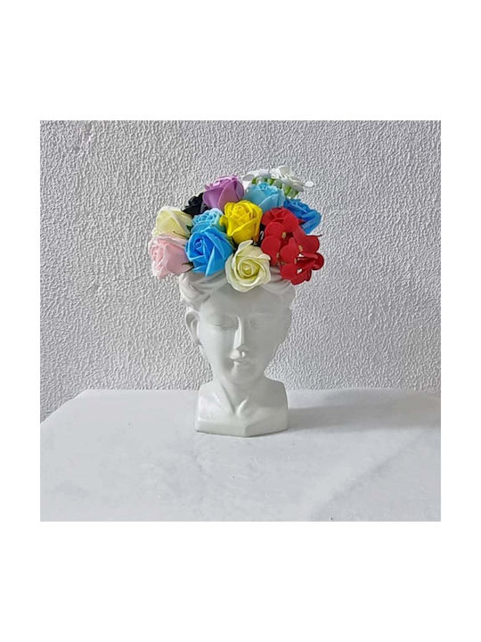 Velve Vază Decorativă Ceramică Alb 20x20x20cm 1buc