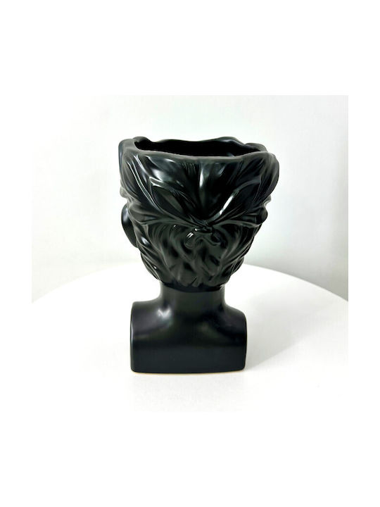 Velve Vază Decorativă Cristal Negru 14x14x25cm 1buc