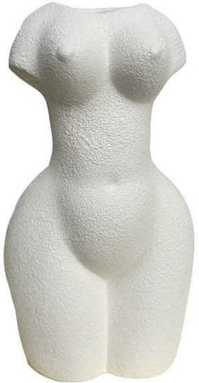 Velve Vază Decorativă Ceramică Alb 23cm 1buc