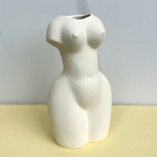 Velve Vază Decorativă Ceramică Alb 23cm 1buc