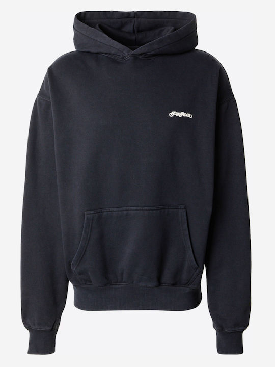 Φούτερ με Κουκούλα Washed Black