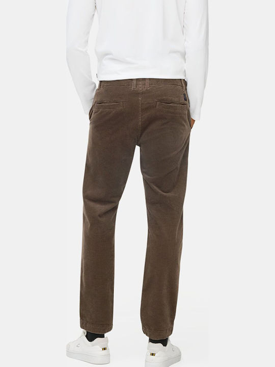 Παντελόνι Chino σε Κανονική Εφαρμογή Dark Brown