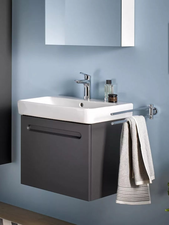 Duravit Αναμεικτική Μπαταρία Νιπτήρα Ασημί