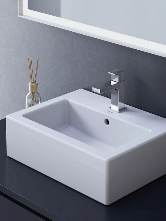 Duravit Αναμεικτική Μπαταρία Νιπτήρα Ασημί