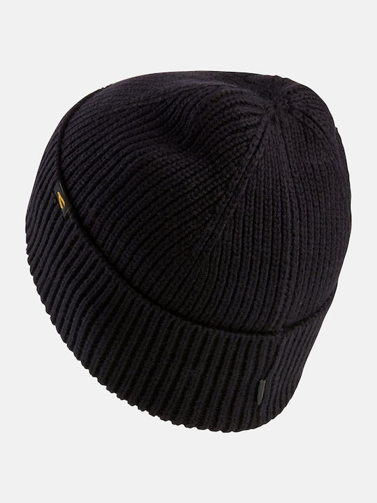 Beanie Beanie with Rib Knit in Black color