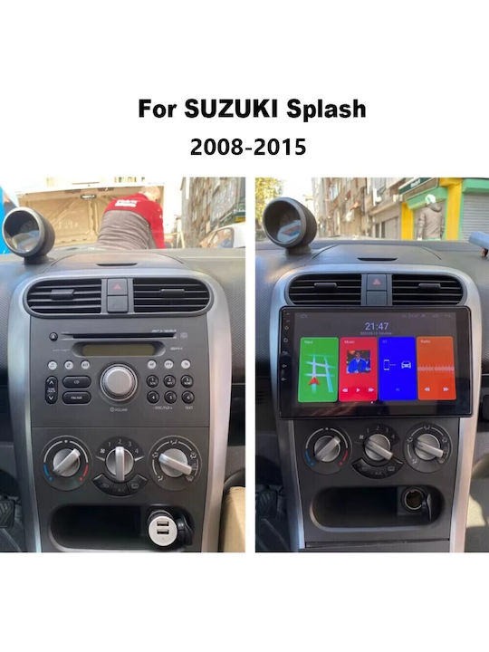 Car Audio System for Suzuki Splash 2008-2015 (Bluetooth/USB/WiFi/GPS/Apple-Carplay/Android-Auto) with Touch Screen 9"
