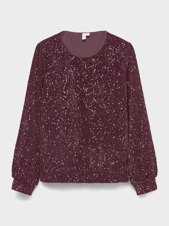 Hoka Sq Women's Sweatshirt Bordeaux