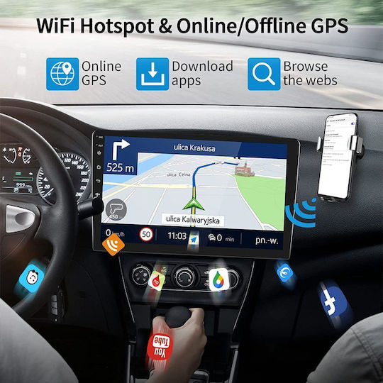 Ηχοσύστημα Αυτοκινήτου για Suzuki SX4 S-Cross 2014-2021 (Bluetooth/USB/WiFi/GPS/Apple-Carplay/Android-Auto) με Οθόνη Αφής 9"