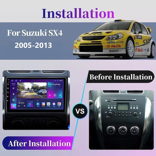 Auto-Audiosystem für Suzuki SX4 2005-2013 (Bluetooth/USB/WiFi/GPS/Apple-Carplay/Android-Auto) mit Touchscreen 9"