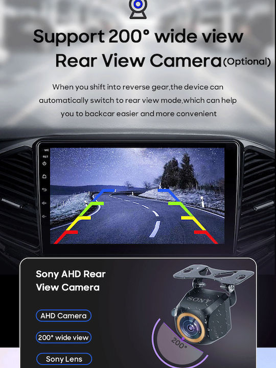 Car Audio System for Suzuki SX4 S-Cross 2014-2021 (Bluetooth/USB/WiFi/GPS/Apple-Carplay/Android-Auto) with Touch Screen 9"