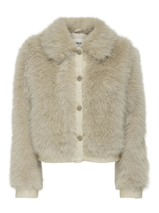 Women's Short Fur Beige
