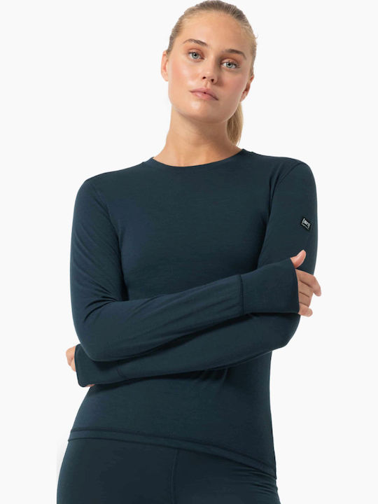 Super.Natural Bluza termica pentru femei cu maneci lungi Albastru